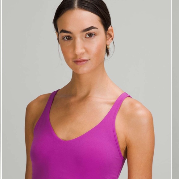 Lululemon Align Waist-Length Tank Top, Vivid Plum, Size 6 - Picture 3 of 7